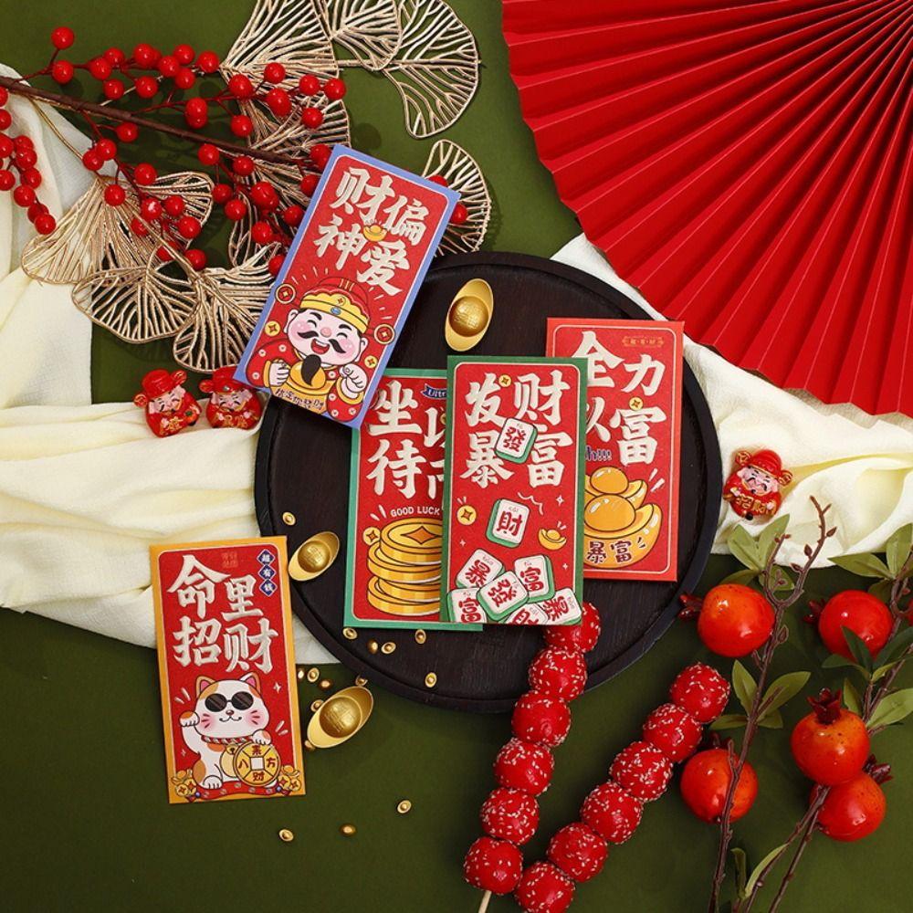 6pcs Hongbao New Year Red Envelopes Traditional Good Lucky Red Packets Spring Festival Supplies Style 1
6pcs Hongbao New Year Red Envelopes Traditional Good Lucky Red Packets Spring Festival Supplies Style 1