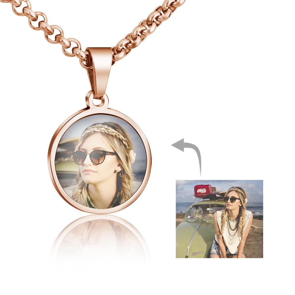 Personalized Photo Necklace for Women Custom Print Photo Necklace Round Stainless Steel Pendant Necklaces Women Gift рожевий колір золота
Personalized Photo Necklace for Women Custom Print Photo Necklace Round Stainless Steel Pendant Necklaces Women Gift рожевий колір золота