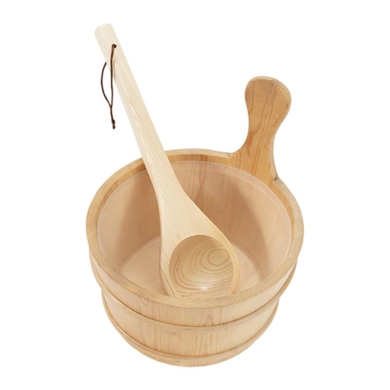 Natural Wood Sauna Accessories Set Including 4L Bucket & Hanging Ladles with Wax Coating Suitable for Homes Steam Therapy 1
Natural Wood Sauna Accessories Set Including 4L Bucket & Hanging Ladles with Wax Coating Suitable for Homes Steam Therapy 1
