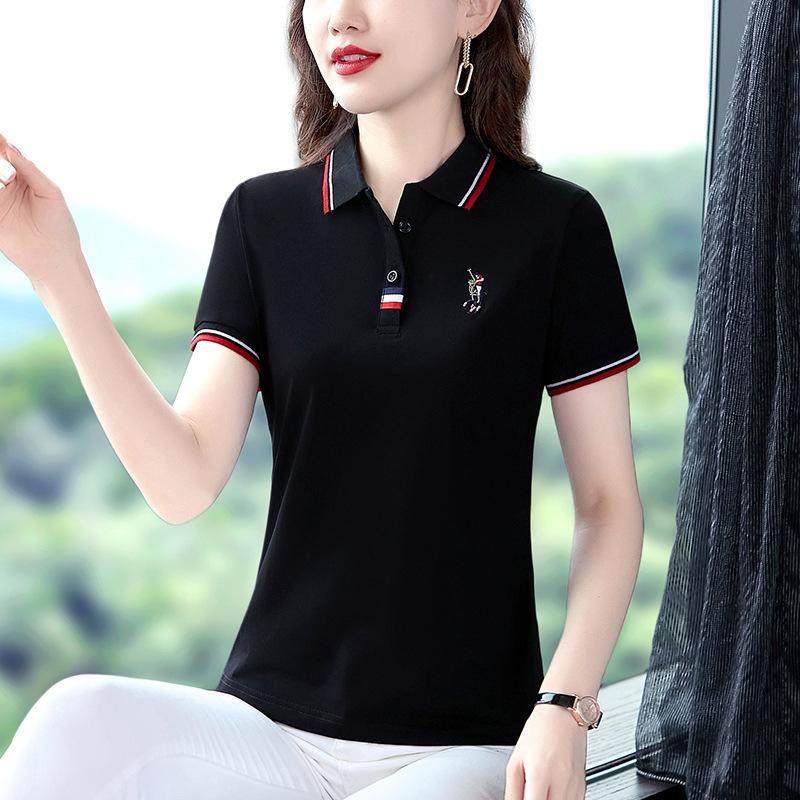 New Lapel Summer Polo T-shirt for Women Summer Short Sleeve Loose Casual Mom Top Large Size T-shirt M
New Lapel Summer Polo T-shirt for Women Summer Short Sleeve Loose Casual Mom Top Large Size T-shirt M