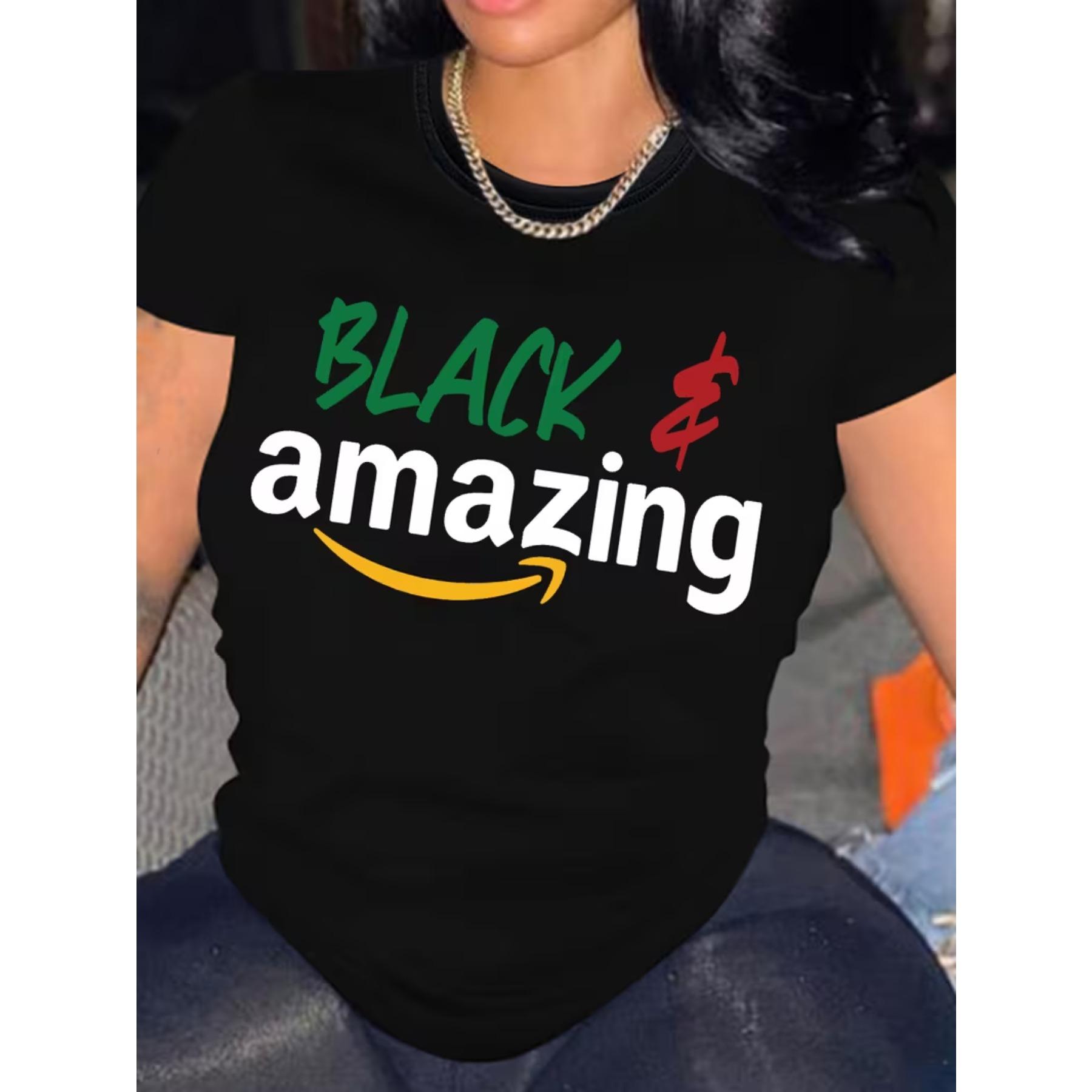 Summer Casual Fashion Women s BLACK Amazing Letter Print T-Shirt XXL
Summer Casual Fashion Women s BLACK Amazing Letter Print T-Shirt XXL