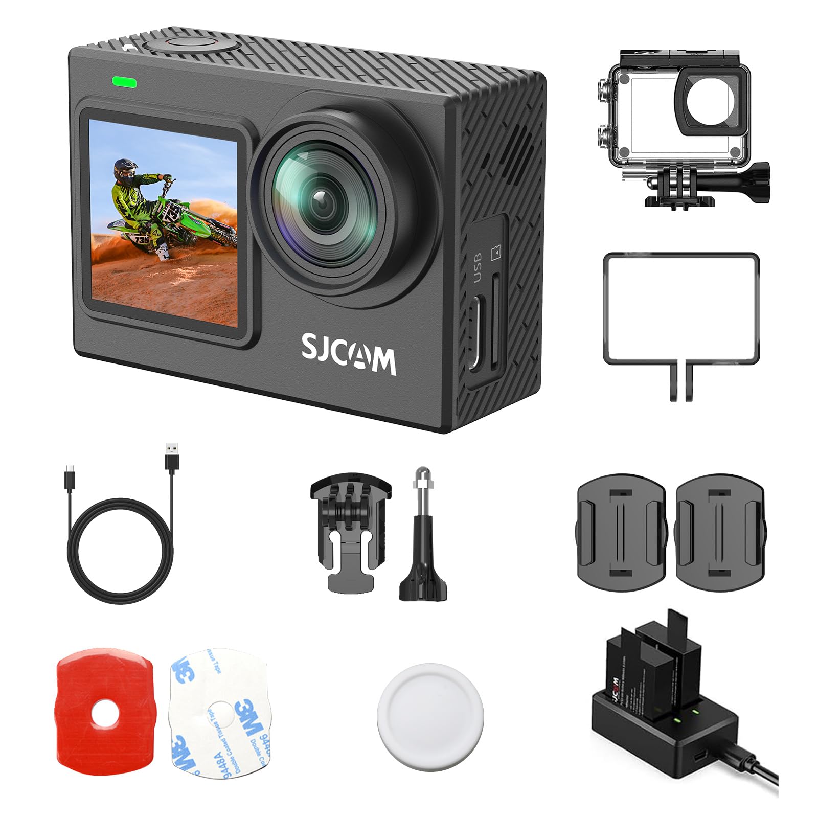 SJ6 Ultra Action Camera 4K 20MP Dual Display Lens Image Stabilization Dual Touchscreen 77g Lightweight Design Voice Control Portrait Shooting Dash Cam
SJ6 Ultra Action Camera 4K 20MP Dual Display Lens Image Stabilization Dual Touchscreen 77g Lightweight Design Voice Control Portrait Shooting Dash Cam