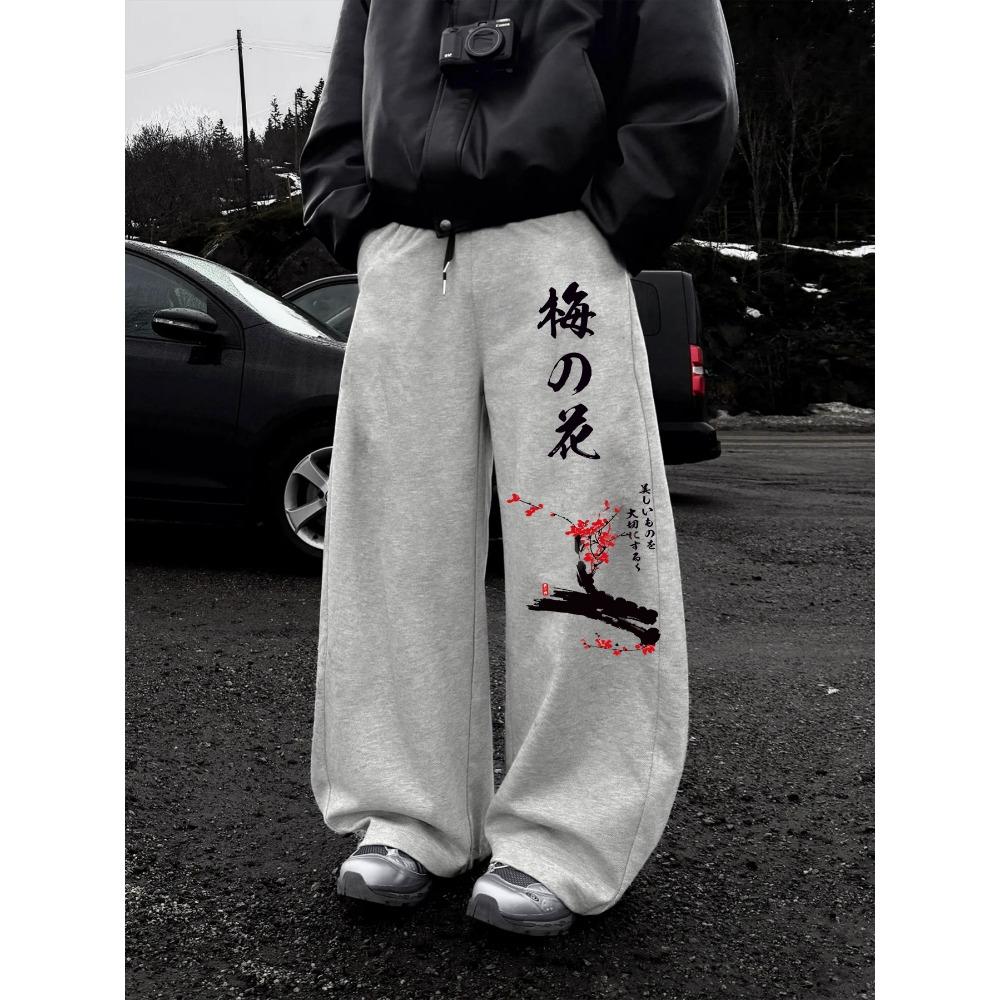 Men s Regular Size Drawstring Straight Waist Pants with Plum Blossom Calligraphy Pattern, Casual, Loose and Fashionable Wide Leg Pants XXL
Men s Regular Size Drawstring Straight Waist Pants with Plum Blossom Calligraphy Pattern, Casual, Loose and Fashionable Wide Leg Pants XXL