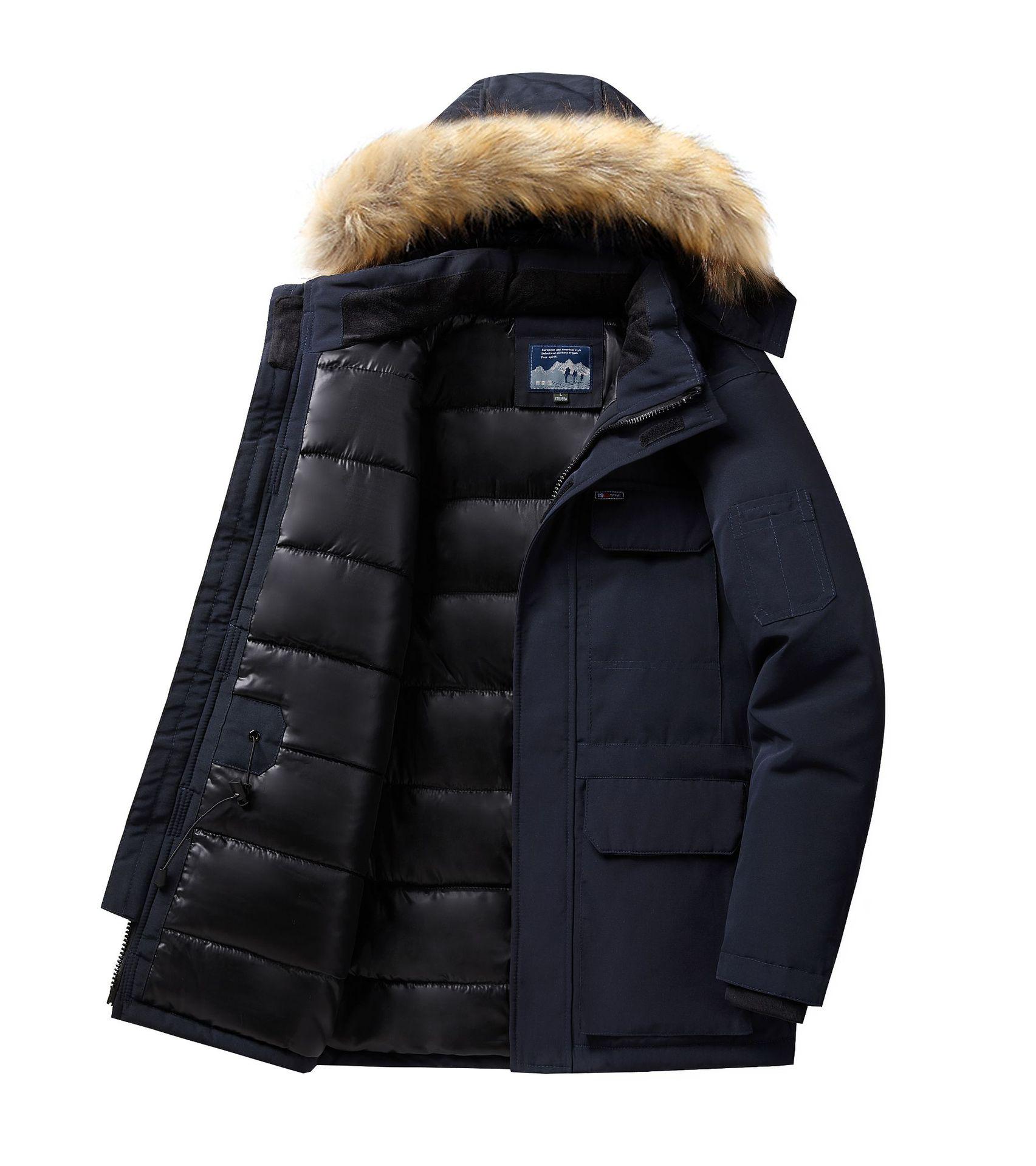 Men s Mid-Length Cotton Jacket with Fur Collar - Warm, Hooded, Windproof, Fashionable Outerwear XXL
Men s Mid-Length Cotton Jacket with Fur Collar - Warm, Hooded, Windproof, Fashionable Outerwear XXL