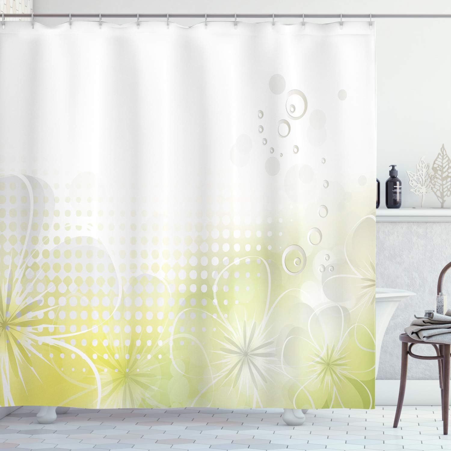 Abstract Flower Pattern Shower Curtain Yellow White Gradient Design Contemporary Bathroom Decor Artistic Home Fashion Item W60H190(CM)-1 Pcs
Abstract Flower Pattern Shower Curtain Yellow White Gradient Design Contemporary Bathroom Decor Artistic Home Fashion Item W60H190(CM)-1 Pcs