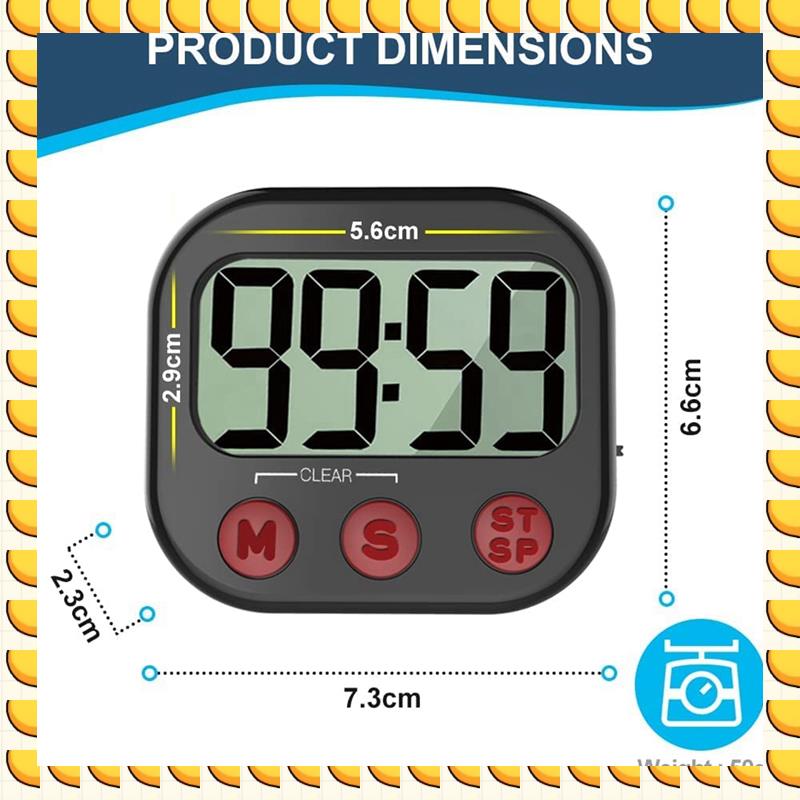 BAAU 3X Kitchen Timer, Digital Visual Timer Magnetic Clock Stopwatch Countdown Timer, Large LCD Screen Display For Cooking чёрный
BAAU 3X Kitchen Timer, Digital Visual Timer Magnetic Clock Stopwatch Countdown Timer, Large LCD Screen Display For Cooking чёрный