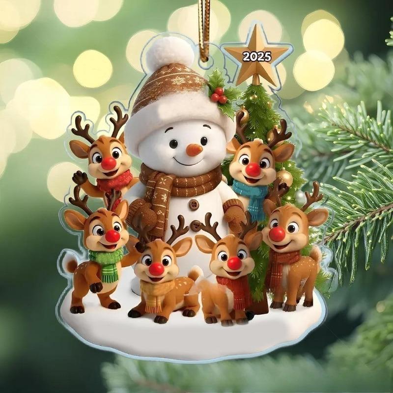 2D Flat Acrylic Cute Cartoon Snowman Ornaments Christmas Tree Toppers Pendant New Year Party Hanging Decor Gift 2D Flat Acrylic
2D Flat Acrylic Cute Cartoon Snowman Ornaments Christmas Tree Toppers Pendant New Year Party Hanging Decor Gift 2D Flat Acrylic