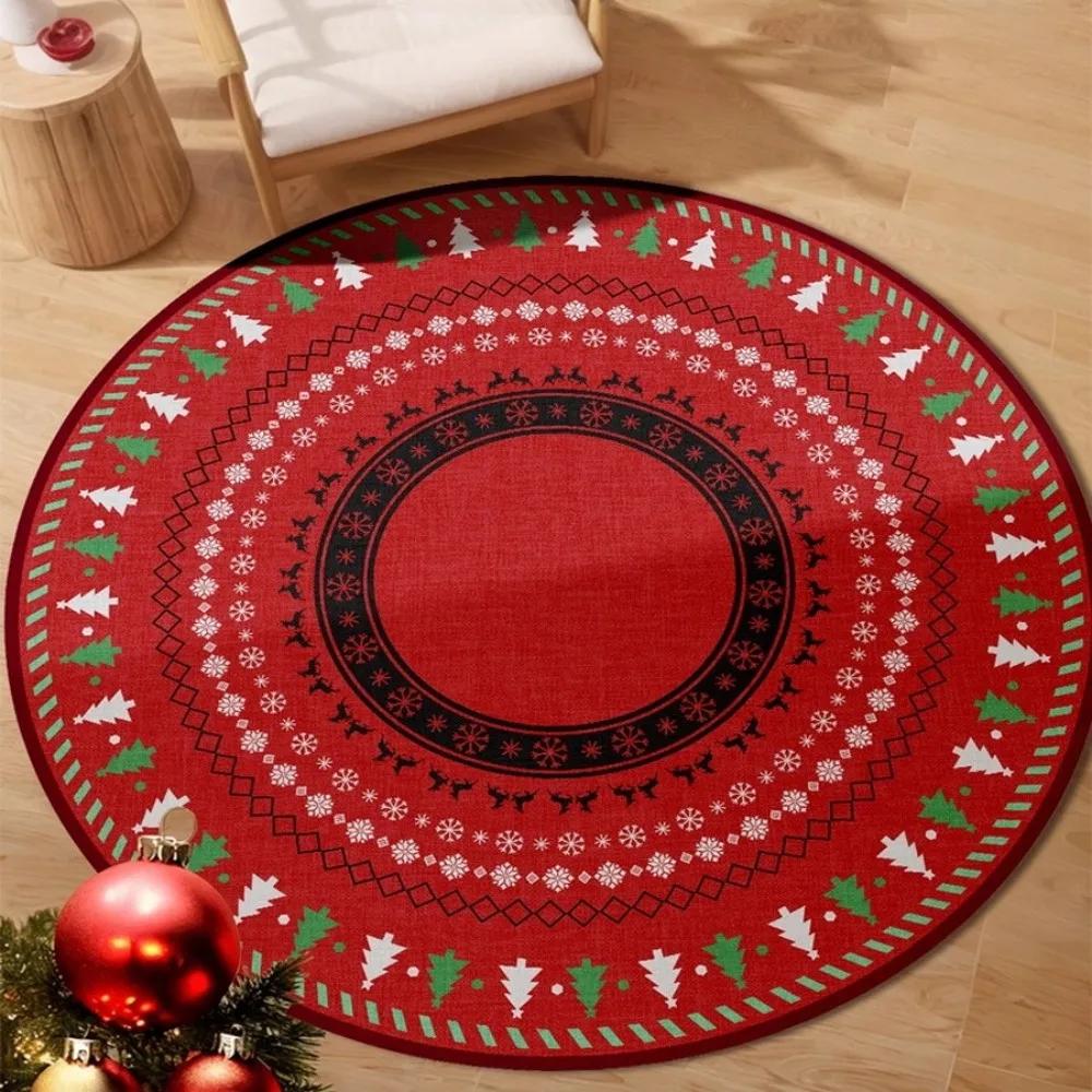 Christmas Theme Round Rug – Reindeer & Tree with Floral Vine Pattern for Holiday Home Decor 60cm
Christmas Theme Round Rug – Reindeer & Tree with Floral Vine Pattern for Holiday Home Decor 60cm