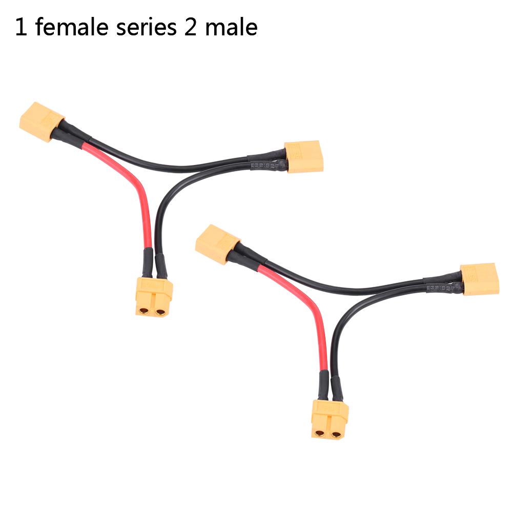 2PcsSet XT60 Series Battery Pack Connector Adapter Cables for RC Lipo 1 Female to 2 Male
2PcsSet XT60 Series Battery Pack Connector Adapter Cables for RC Lipo 1 Female to 2 Male