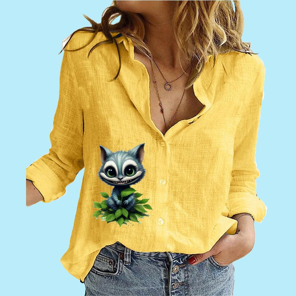 Женская модная блузка на пуговицах, повседневная тонкая рубашка с длинным рукавом из хлопка и льна с принтом 5XL жёлтый
Женская модная блузка на пуговицах, повседневная тонкая рубашка с длинным рукавом из хлопка и льна с принтом 5XL жёлтый