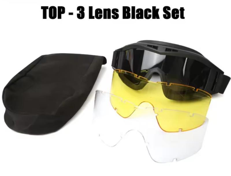 Tactical goggles, mountain climbing shooting sunglasses, windproof sand motorcycle off-road CS glasses, three piece replaceable
Tactical goggles, mountain climbing shooting sunglasses, windproof sand motorcycle off-road CS glasses, three piece replaceable