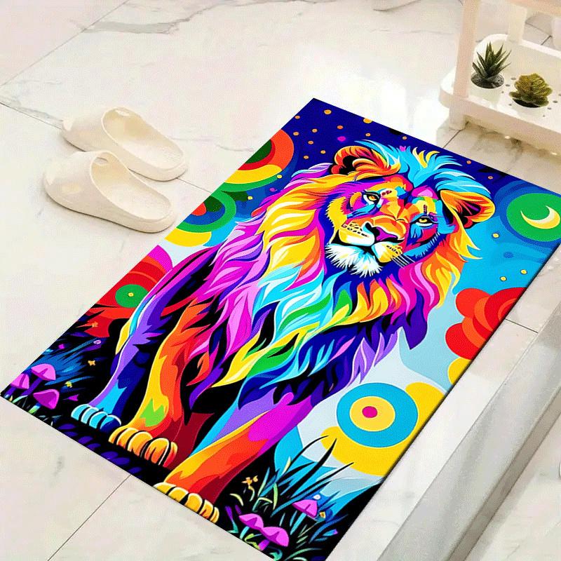 1pc Colorful lion Print, Design Indoor Area Rug - Soft, Anti-Slip, and Durable Gaming Room Decor for Bedroom 60cm by 90cm
1pc Colorful lion Print, Design Indoor Area Rug - Soft, Anti-Slip, and Durable Gaming Room Decor for Bedroom 60cm by 90cm