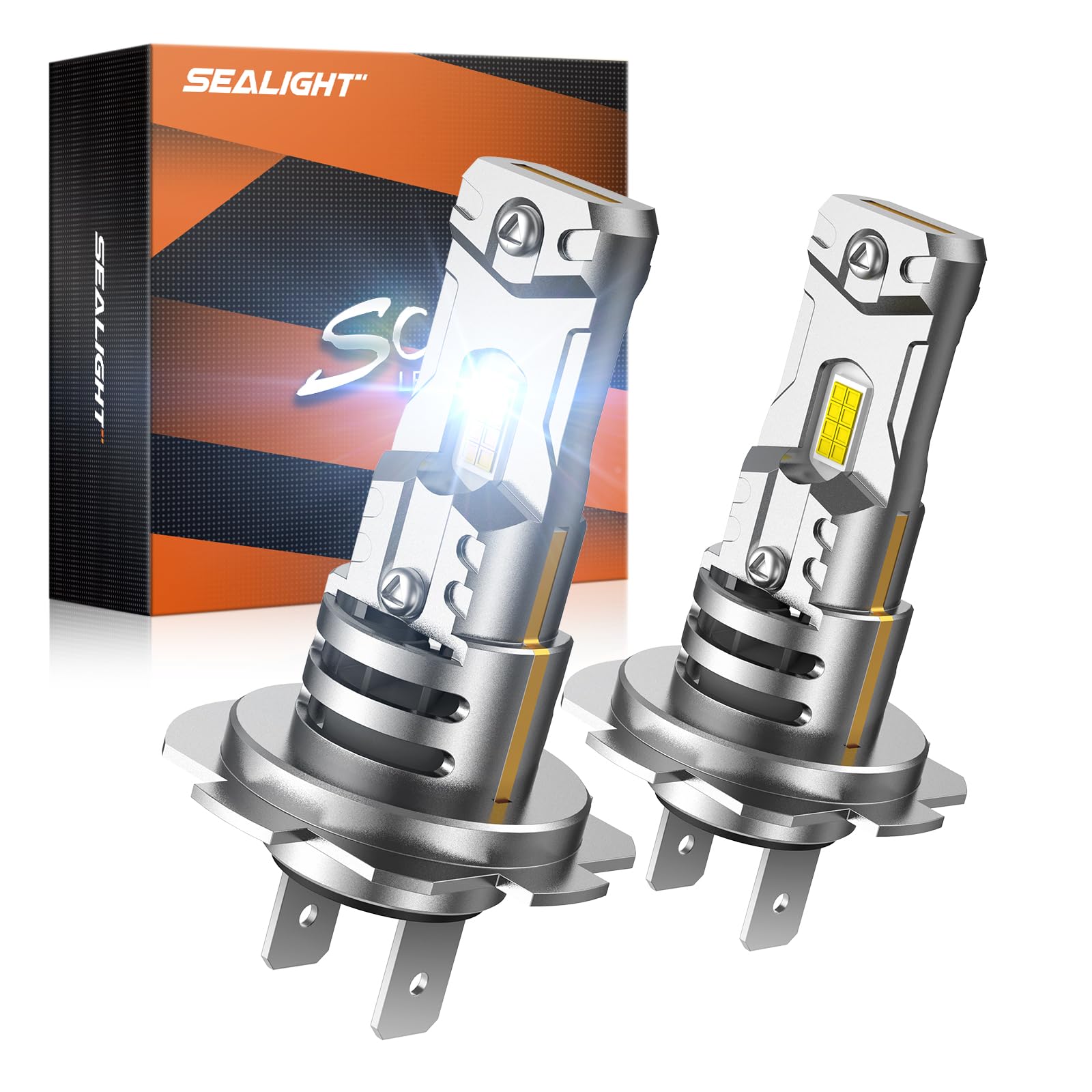 SEALIGHT H7 светодиодная фара головного света h7led автомобильная фара совместима с техосмотром транспортного средства, миниатюрный размер, больший чип с подавлением вентилятора 40 Вт 6500 К 2 шт. Hi/Lo 11 белый
SEALIGHT H7 светодиодная фара головного света h7led автомобильная фара совместима с техосмотром транспортного средства, миниатюрный размер, больший чип с подавлением вентилятора 40 Вт 6500 К 2 шт. Hi/Lo 11 белый