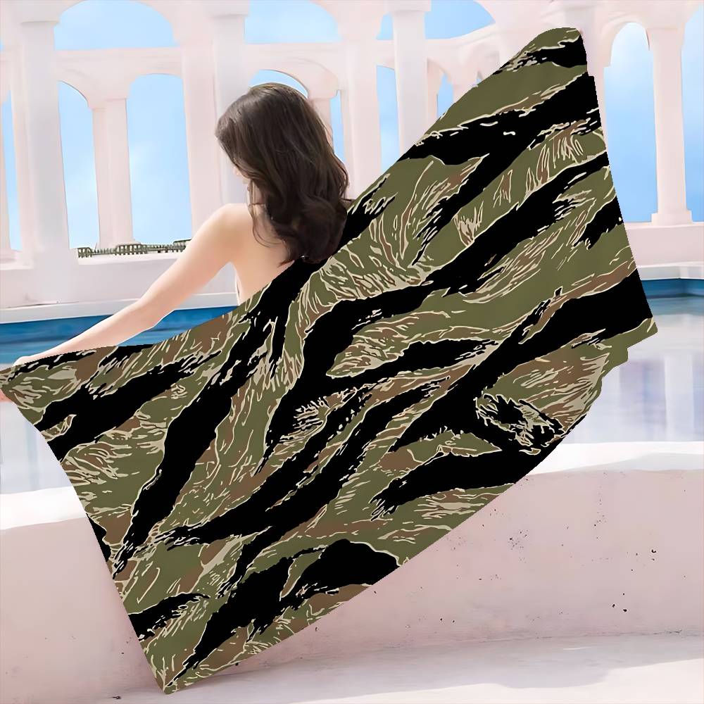 Tiger Stripe Camo Microfiber Beach Towel Absorbent Quick dry Soft Yoga Swimming Resort Mountain Climbing Towel W30*H60(CM)
Tiger Stripe Camo Microfiber Beach Towel Absorbent Quick dry Soft Yoga Swimming Resort Mountain Climbing Towel W30*H60(CM)
