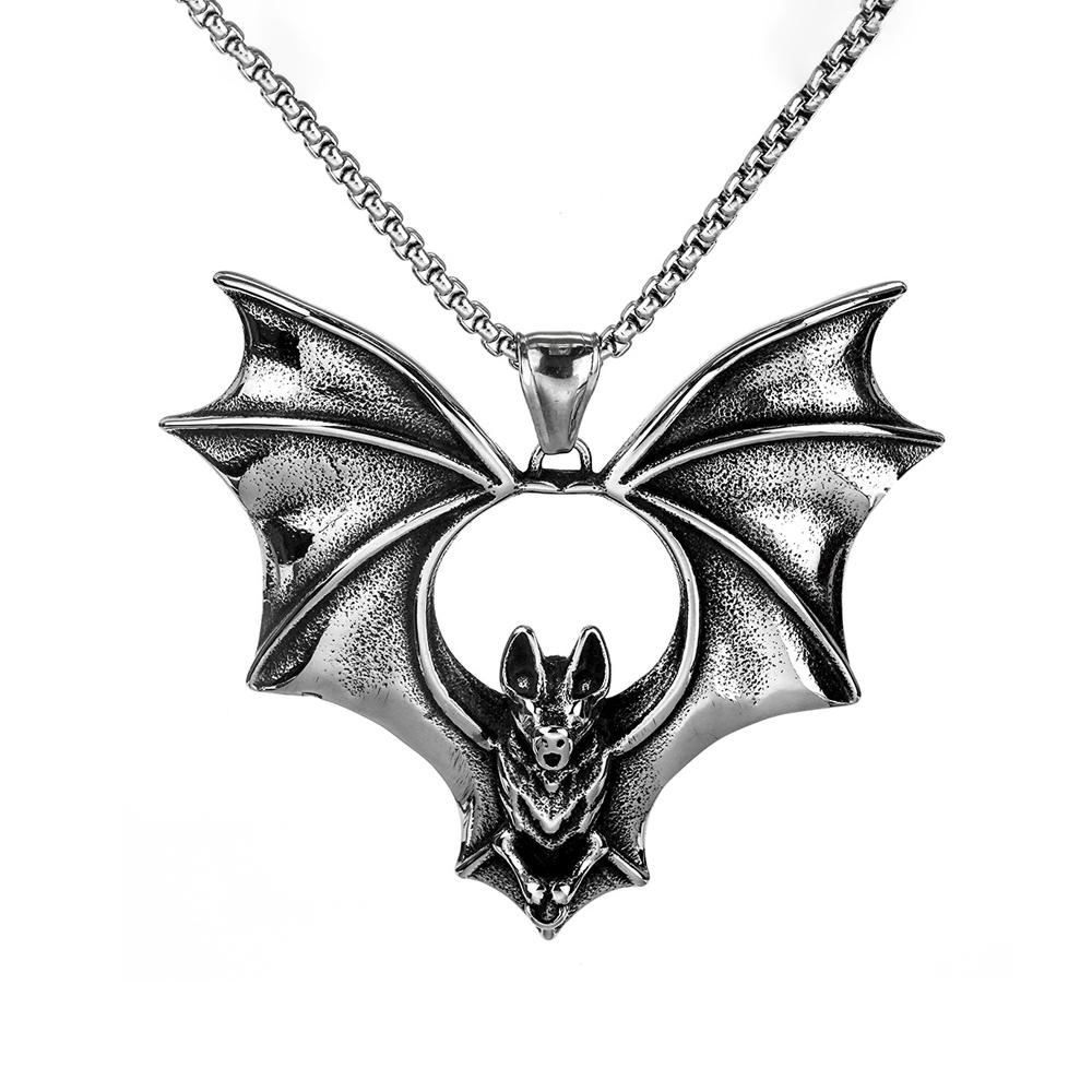 Large Size Punk Vintage Bat Pendant Necklace for Men Stainless Steel Biker Animal Necklaces Fashion Amulet Jewelry Dropshipping 60CM
Large Size Punk Vintage Bat Pendant Necklace for Men Stainless Steel Biker Animal Necklaces Fashion Amulet Jewelry Dropshipping 60CM