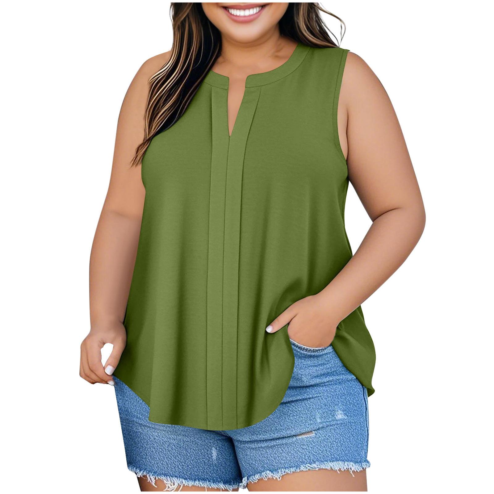 Women s Fashion Plus Size Loose-Fit Sleeveless T-Shirt Top L
Women s Fashion Plus Size Loose-Fit Sleeveless T-Shirt Top L