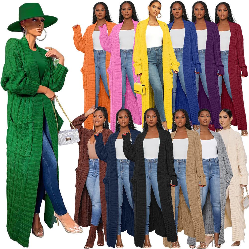 European & American Women s Autumn/Winter Loose Knit Cardigan with Pockets - Long Cable Knit Sweater Coat, Lazy Style XXL
European & American Women s Autumn/Winter Loose Knit Cardigan with Pockets - Long Cable Knit Sweater Coat, Lazy Style XXL