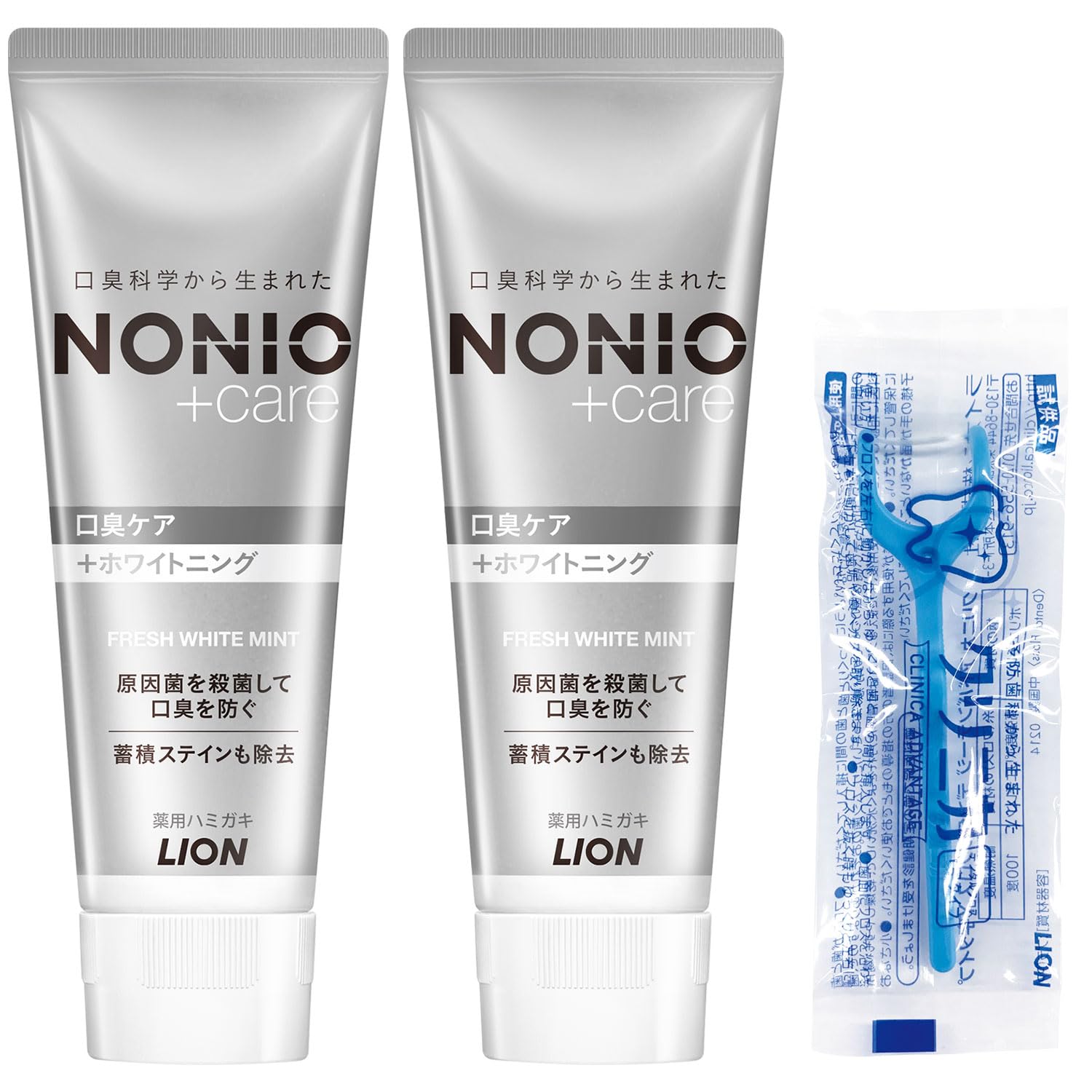 NONIO Plus Whitening Toothpaste 130g x 2 Toothpastes with High Fluoride Reduces Bad Breath (Quasi-drug) - Floss, (1450ppm) -
NONIO Plus Whitening Toothpaste 130g x 2 Toothpastes with High Fluoride Reduces Bad Breath (Quasi-drug) - Floss, (1450ppm) -