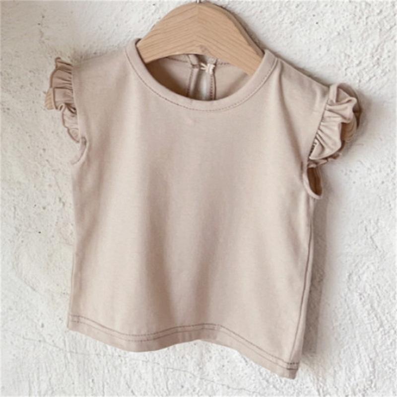 Корейська літня бавовняна футболка для дівчинки з милими гофрованими краями 120cm мигдалевий/сірий колір
Корейська літня бавовняна футболка для дівчинки з милими гофрованими краями 120cm мигдалевий/сірий колір