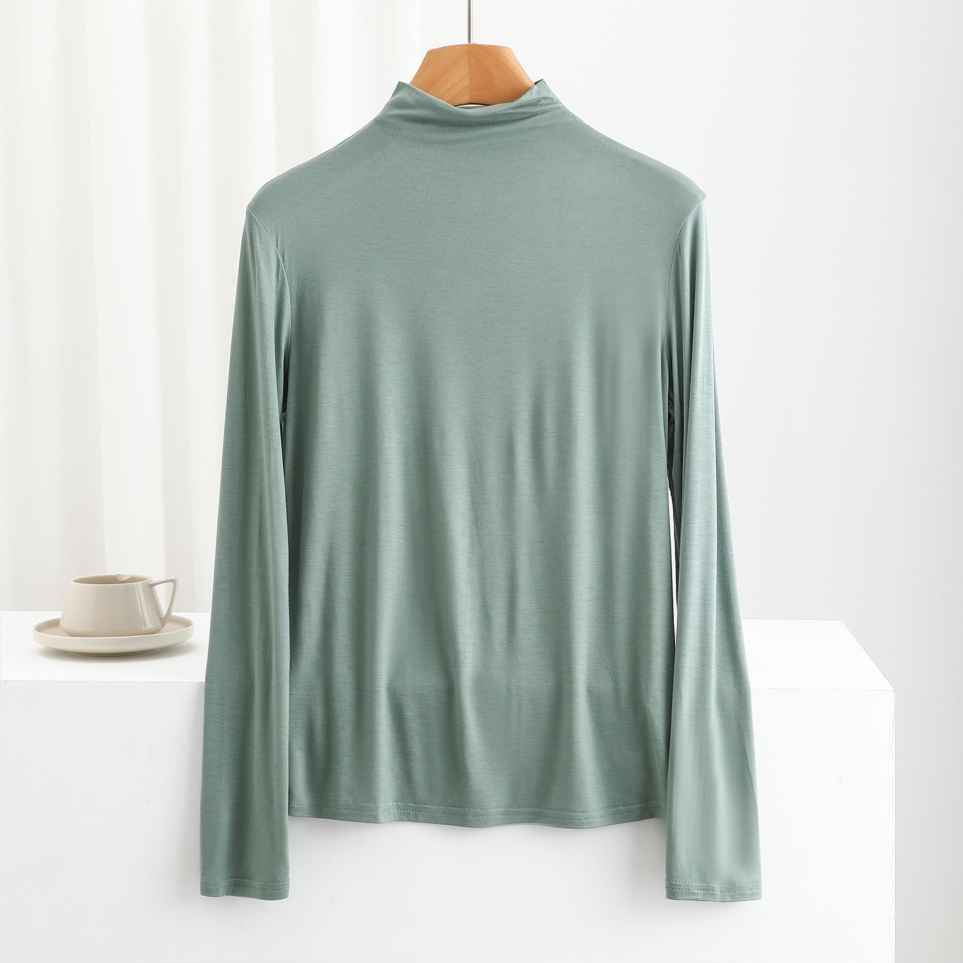 Женская осенне-зимняя футболка с высоким воротником, рубашка с длинными рукавами, повседневные футболки, однотонные тонкие базовые футболки, майка 2XL зелёный
Женская осенне-зимняя футболка с высоким воротником, рубашка с длинными рукавами, повседневные футболки, однотонные тонкие базовые футболки, майка 2XL зелёный