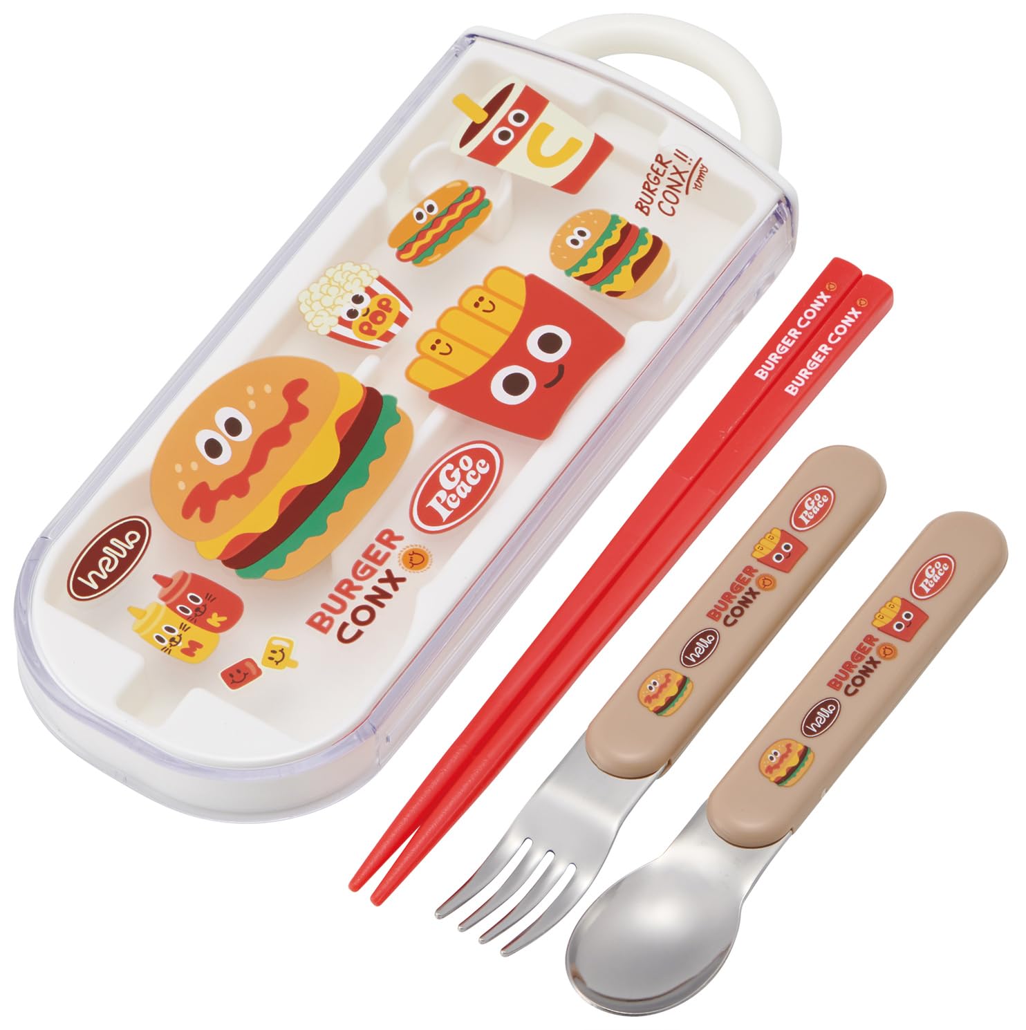 Skater Bento Chopsticks Trio Set Burger Concus for Boys and Children s (Chopsticks, Spoon, Fork, 16.5cm, Hello) Girls, TACC2-A
Skater Bento Chopsticks Trio Set Burger Concus for Boys and Children s (Chopsticks, Spoon, Fork, 16.5cm, Hello) Girls, TACC2-A