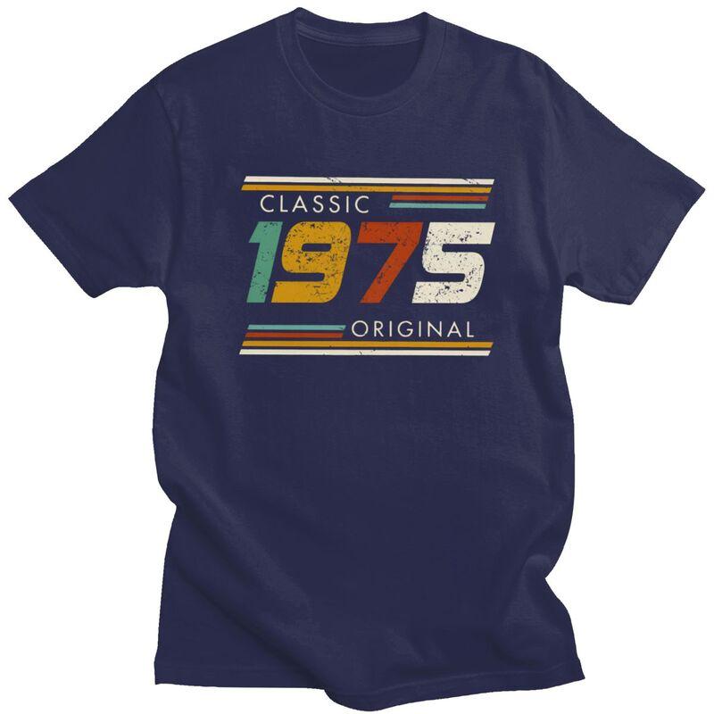 Fashion 50th Classic 1975 Original T Shirt Men Short Sleeve Custom Years Birthday Gift Tshirts Casual Tee Tops Slim Fit Tshirts 4XL
Fashion 50th Classic 1975 Original T Shirt Men Short Sleeve Custom Years Birthday Gift Tshirts Casual Tee Tops Slim Fit Tshirts 4XL