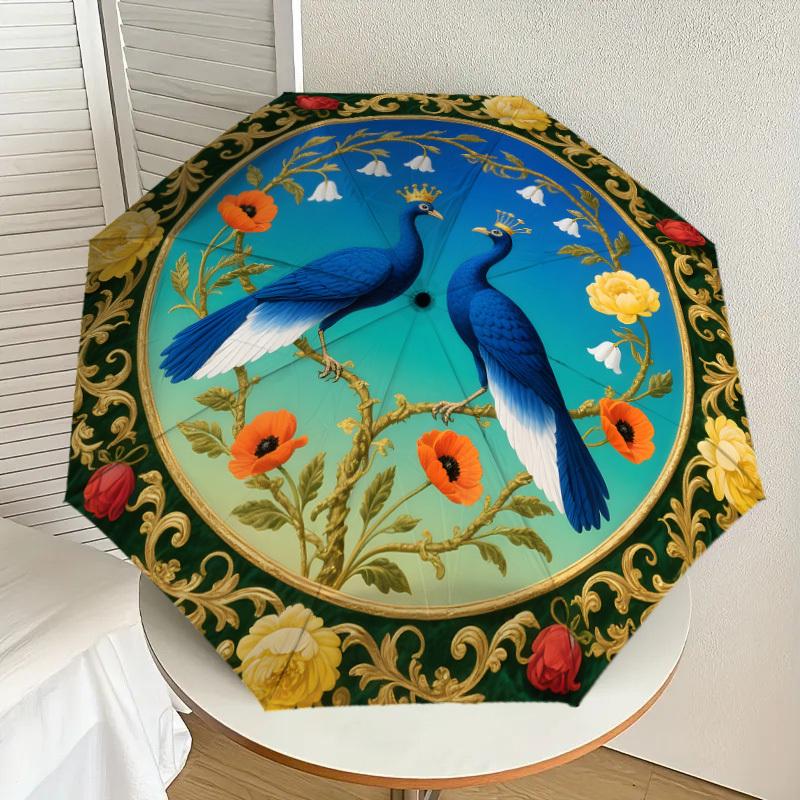 1pc Royal Peacock Pair with Crowns Umbrella with Plastic Handle,Suitable for All Seasons Home Travel Outdoor UmbrellaDD1821
1pc Royal Peacock Pair with Crowns Umbrella with Plastic Handle,Suitable for All Seasons Home Travel Outdoor UmbrellaDD1821