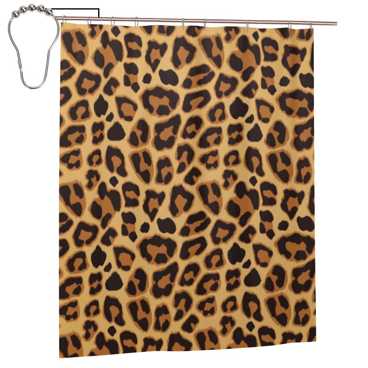 Leopard Print Shower Curtain Bathroom Polyester Waterproof Bath Curtains With Hooks W60H190(CM)-1 Pcs
Leopard Print Shower Curtain Bathroom Polyester Waterproof Bath Curtains With Hooks W60H190(CM)-1 Pcs