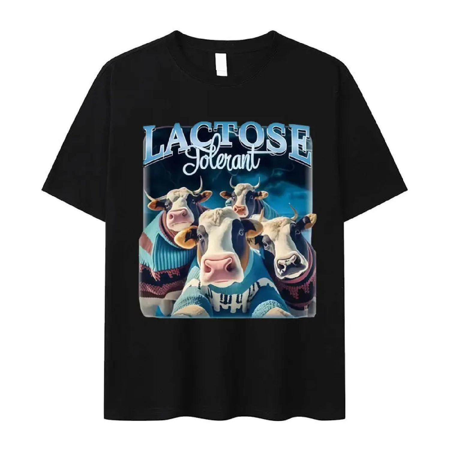 Lactose Tolerant Cows T Shirt Funny 90s Silly Animal T-Shirt Men Crewneck Tide Oversized Summer Comfort Tshirt Streetwear Unisex XXXXXL чорний
Lactose Tolerant Cows T Shirt Funny 90s Silly Animal T-Shirt Men Crewneck Tide Oversized Summer Comfort Tshirt Streetwear Unisex XXXXXL чорний
