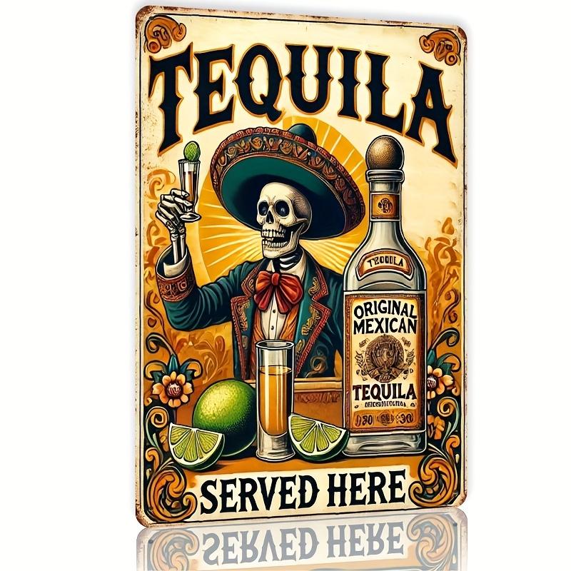 Vintage Tequila Served Here Skeleton Metal Tin Sign Retro Mexican Day of the Dead Themed Wall Decor Rustic Plaque for Bar 20x30cm(7.8x11.8inch)
Vintage Tequila Served Here Skeleton Metal Tin Sign Retro Mexican Day of the Dead Themed Wall Decor Rustic Plaque for Bar 20x30cm(7.8x11.8inch)