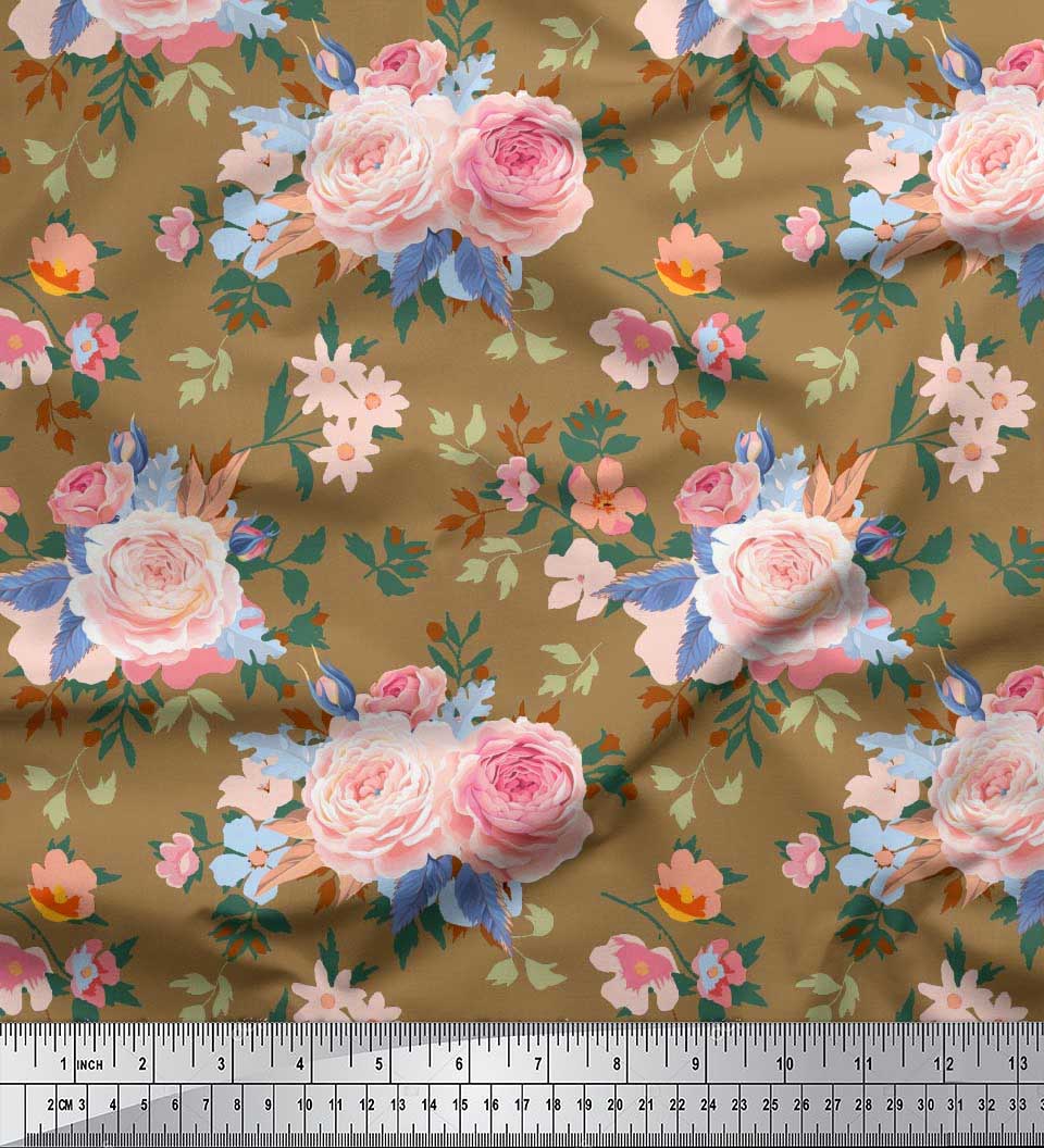 Тканина для рукоділля Soimoi Japan Crepe Satin Leaves, Barwinkle & Peony Тканина для рукоділля з квітковим принтом на метри 42 дюйми 42 Inch Wide - Poly Crepe коричневий
Тканина для рукоділля Soimoi Japan Crepe Satin Leaves, Barwinkle & Peony Тканина для рукоділля з квітковим принтом на метри 42 дюйми 42 Inch Wide - Poly Crepe коричневий