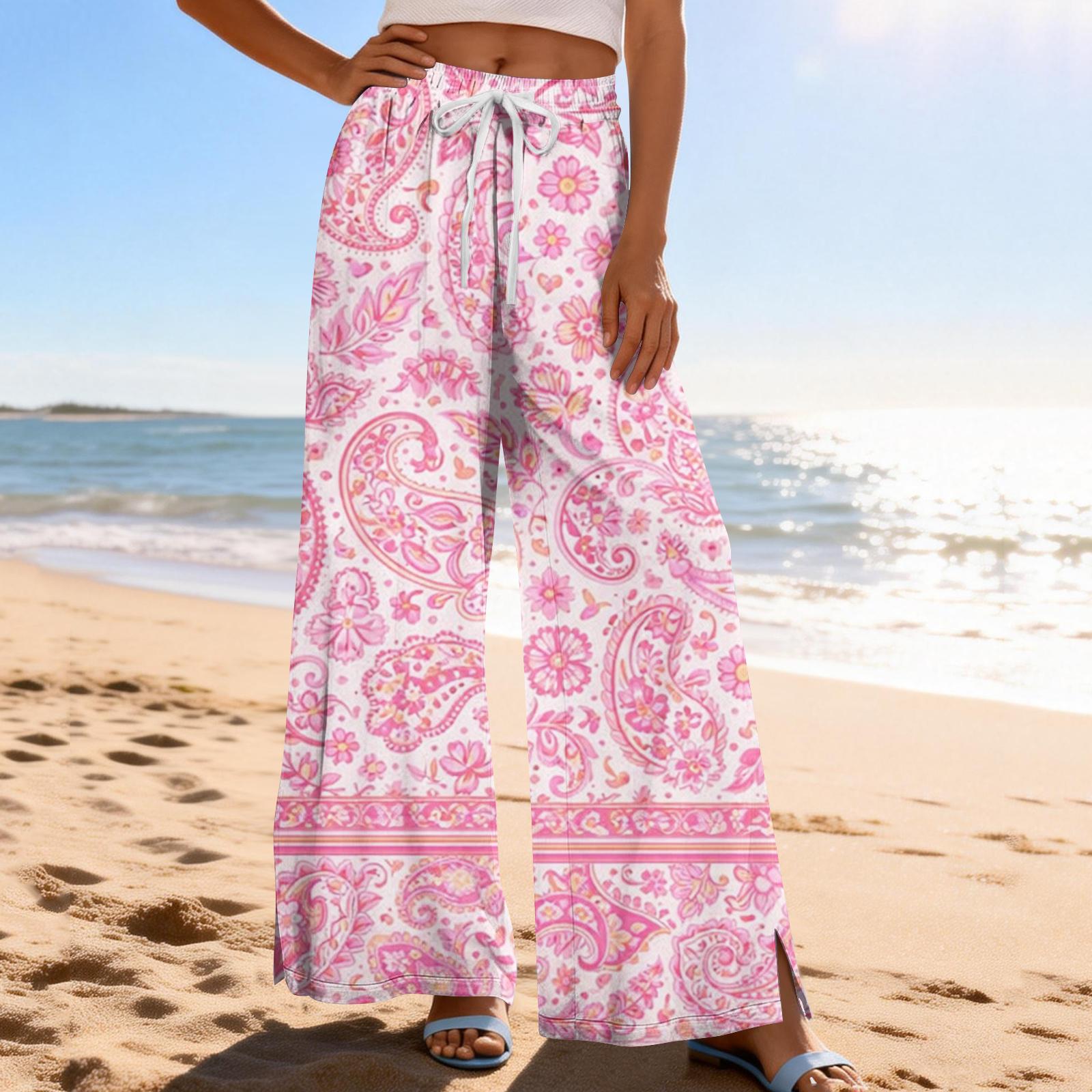 Women Summer Boho Palazzo Pants High Waist Wide Leg Printing Casual Trousers With Pockets XXL рожевий
Women Summer Boho Palazzo Pants High Waist Wide Leg Printing Casual Trousers With Pockets XXL рожевий