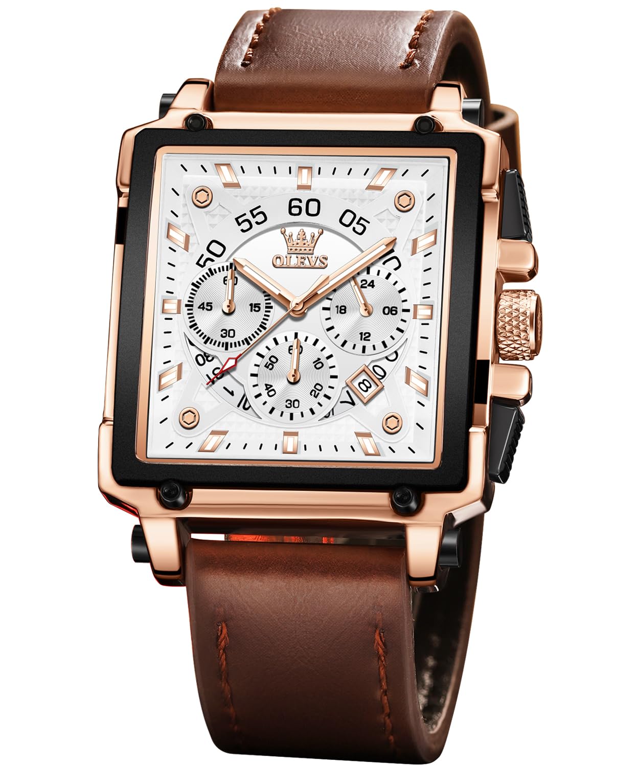 OLEVS Men s Waterproof Analog Quartz Date Square Dial Popular Present Chronograph Father s Day Gift Men Watch White
OLEVS Men s Waterproof Analog Quartz Date Square Dial Popular Present Chronograph Father s Day Gift Men Watch White