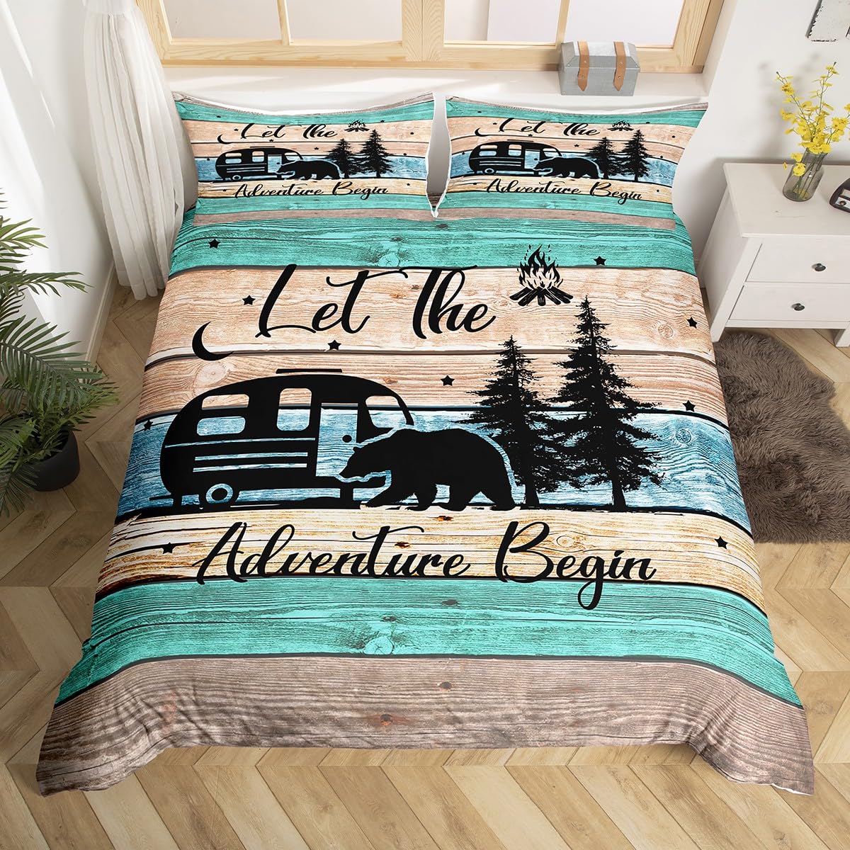 Erosebridal Rustic Farmhouse Bedding - Happy Camping Duvet Cover for Boys Kids Teens, Black Sketch Drawing Comforter Cover Vintage Old Barn 155x200cm
Erosebridal Rustic Farmhouse Bedding - Happy Camping Duvet Cover for Boys Kids Teens, Black Sketch Drawing Comforter Cover Vintage Old Barn 155x200cm