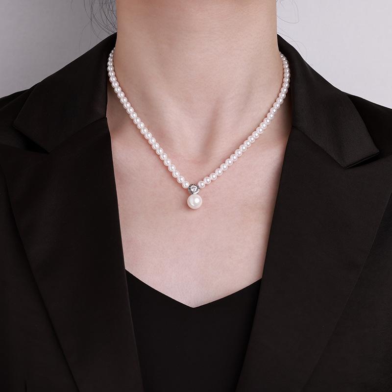 Elegant Moissanite Pearl Necklace - S925 Sterling Silver Minimalist Clavicle Chain for Women 925 Silver
Elegant Moissanite Pearl Necklace - S925 Sterling Silver Minimalist Clavicle Chain for Women 925 Silver