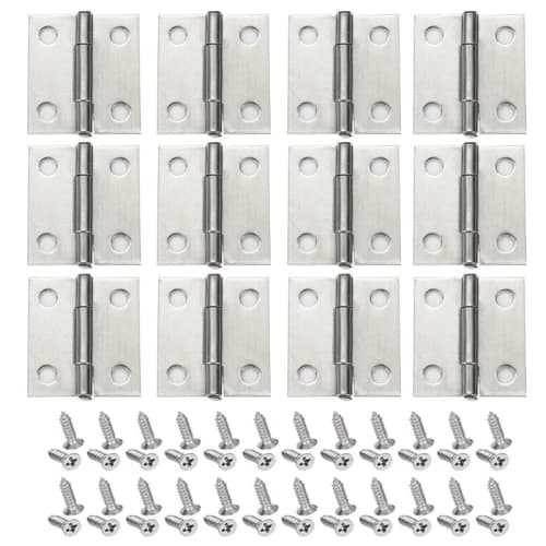 LIKENNY Mini Butt Hinge, Stainless Steel Flat Hinge, Door Hardware Hinge for Cabinets, Furniture Repair, Jewelry Boxes, Hardware, Wooden Boxes, 12-Pie
LIKENNY Mini Butt Hinge, Stainless Steel Flat Hinge, Door Hardware Hinge for Cabinets, Furniture Repair, Jewelry Boxes, Hardware, Wooden Boxes, 12-Pie