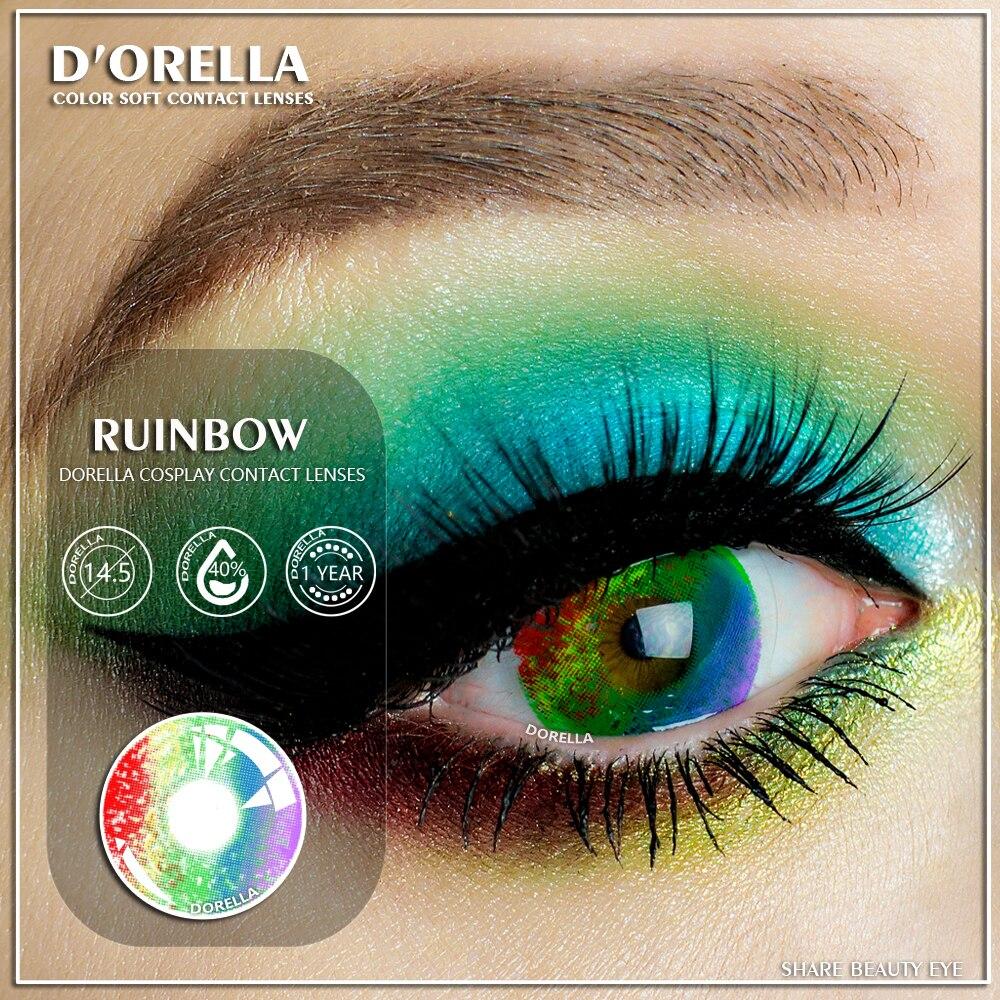 D ORELLA 1 пара серии RAINBOW косметические цветные мягкие контактные линзы для косплея, контактные линзы для глаз на Хэллоуин
D ORELLA 1 пара серии RAINBOW косметические цветные мягкие контактные линзы для косплея, контактные линзы для глаз на Хэллоуин
