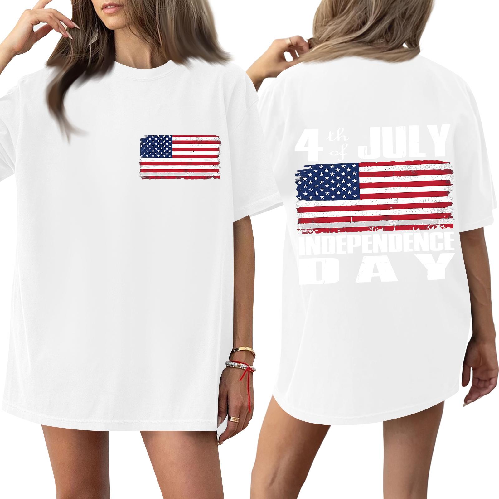 Women s Fashionable Casual Short-Sleeve Round Neck Printed T-Shirt For The 250th Anniversary Of The Founding Of The United States XL білий
Women s Fashionable Casual Short-Sleeve Round Neck Printed T-Shirt For The 250th Anniversary Of The Founding Of The United States XL білий