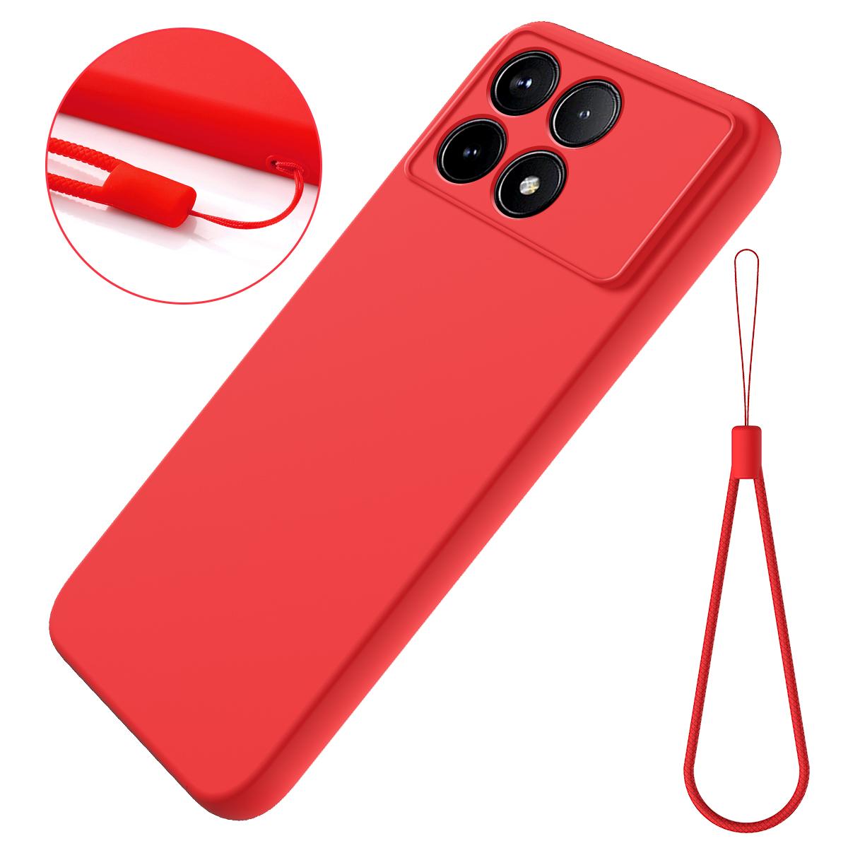 For Xiaomi Poco F6 Pro 5G/Redmi K70 5G/K70 Pro 5G Case Liquid Silicone Anti-Scratch Phone Cover with Strap Red
For Xiaomi Poco F6 Pro 5G/Redmi K70 5G/K70 Pro 5G Case Liquid Silicone Anti-Scratch Phone Cover with Strap Red