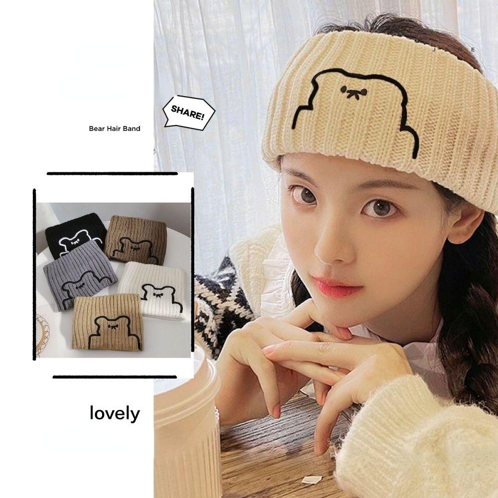 Wool Sports Face Wash Warm Wide Brim Headband Hair Accessories Bear Printed Knitted Hair Band
Wool Sports Face Wash Warm Wide Brim Headband Hair Accessories Bear Printed Knitted Hair Band