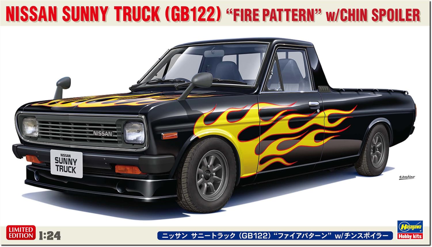 Hasegawa Nissan Sunny Truck Fire Pattern Spoiler Plastic Model 20751 1/24 (GB122) w/Chin (Automobile)
Hasegawa Nissan Sunny Truck Fire Pattern Spoiler Plastic Model 20751 1/24 (GB122) w/Chin (Automobile)