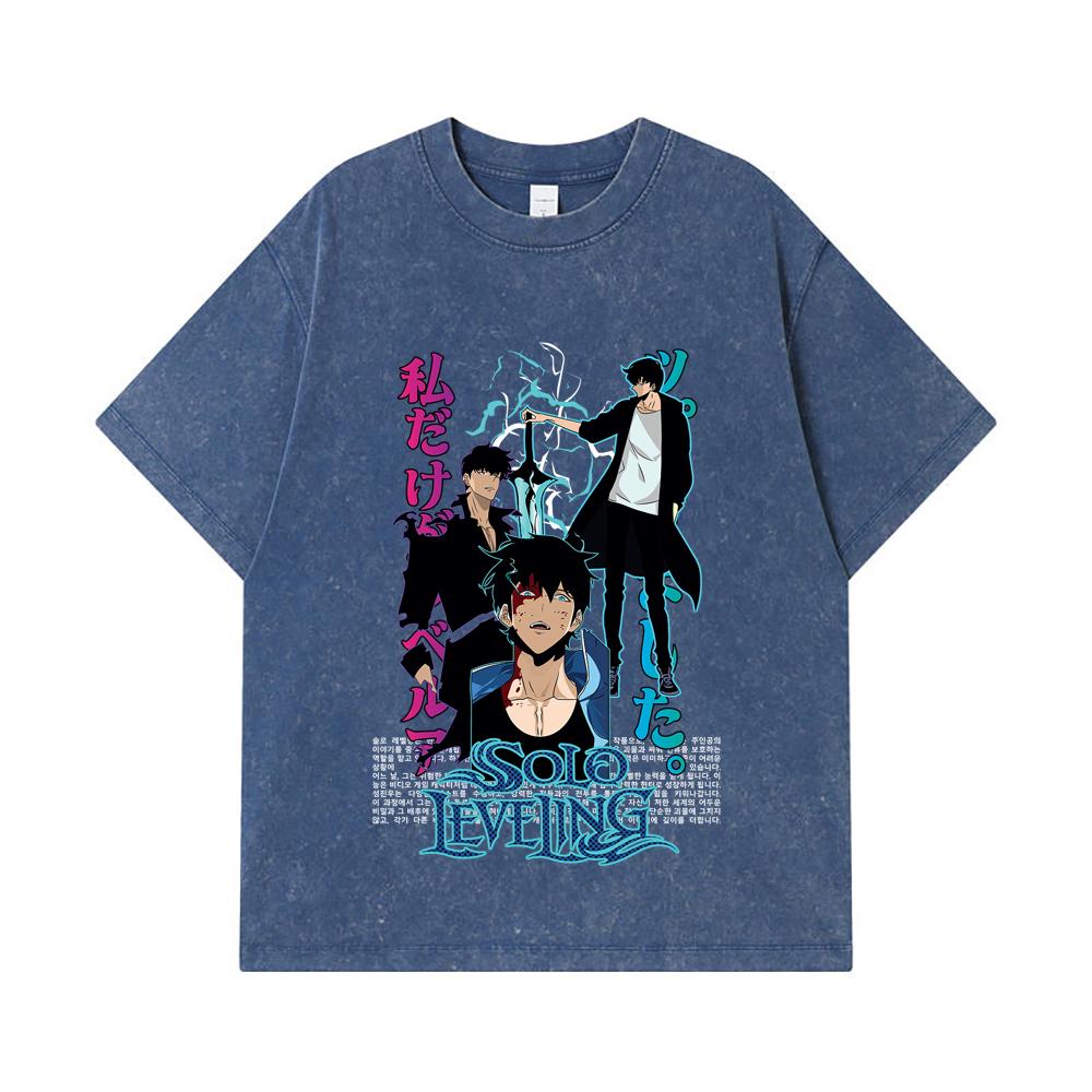 275 GSM Washed T-shirts 100% Cotton Solo Leveling V2 Sung JinWoo Print Unisex Heavy Cotton T Shirt 2XL королівський синій колір
275 GSM Washed T-shirts 100% Cotton Solo Leveling V2 Sung JinWoo Print Unisex Heavy Cotton T Shirt 2XL королівський синій колір
