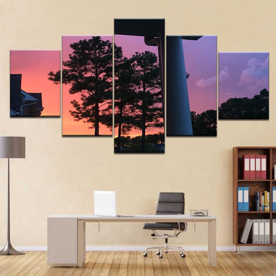 5 Panel/piece HD Print Trees sunset purple sky wall posters Canvas Art Painting For home living room decoration 20x35 20x45 20x55cm
5 Panel/piece HD Print Trees sunset purple sky wall posters Canvas Art Painting For home living room decoration 20x35 20x45 20x55cm
