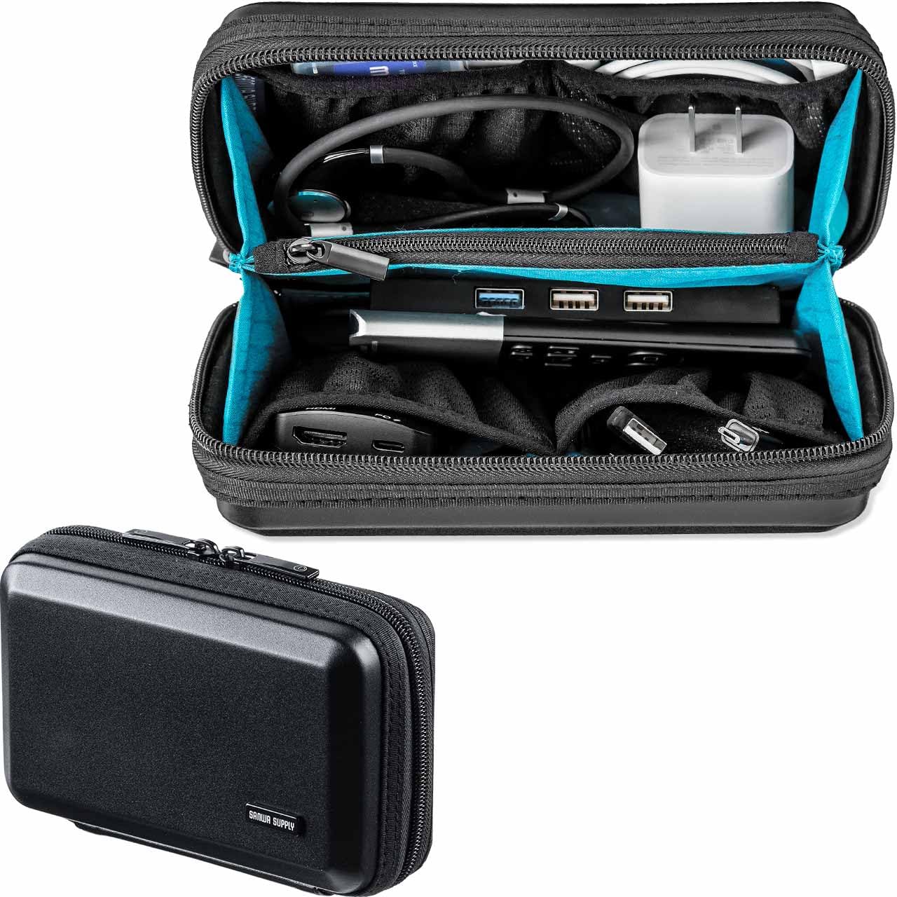 Sanwa Direct Gadget Hard Travel Double Pouch, Pouch, Freestanding, Zipper, Black, 200-BAGIN033BK чёрный
Sanwa Direct Gadget Hard Travel Double Pouch, Pouch, Freestanding, Zipper, Black, 200-BAGIN033BK чёрный