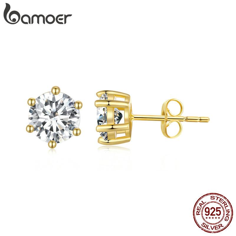 BAMOER 925 Silver Cubic Zirconia Stud Earrings for Women 14k Gold Plated Round CZ Earrings for Sensitive Ear 2 Colors 4MM золотой
BAMOER 925 Silver Cubic Zirconia Stud Earrings for Women 14k Gold Plated Round CZ Earrings for Sensitive Ear 2 Colors 4MM золотой