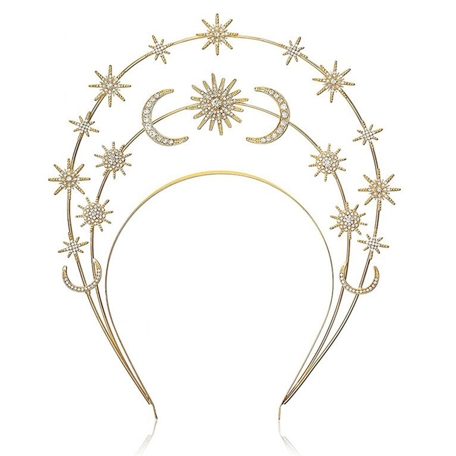 Bridal Headband Wedding Tiara Crown Hairhoop Elegant Star Moon Headband Women Baroque Headdress Wedding Crown Headpiece
Bridal Headband Wedding Tiara Crown Hairhoop Elegant Star Moon Headband Women Baroque Headdress Wedding Crown Headpiece