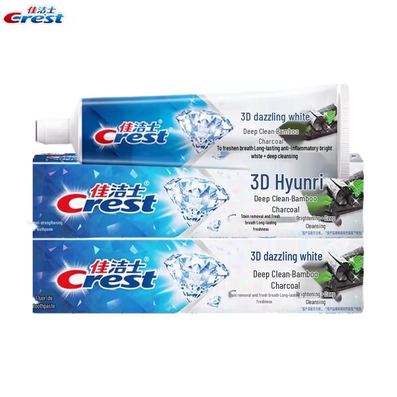 Зубная паста Crest 3D White с углем, 3 шт.
Зубная паста Crest 3D White с углем, 3 шт.