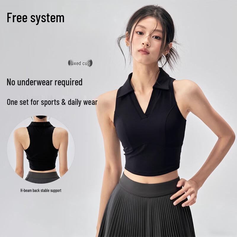 Women s Sleeveless Padded Polo Collar Sports Vest L
Women s Sleeveless Padded Polo Collar Sports Vest L