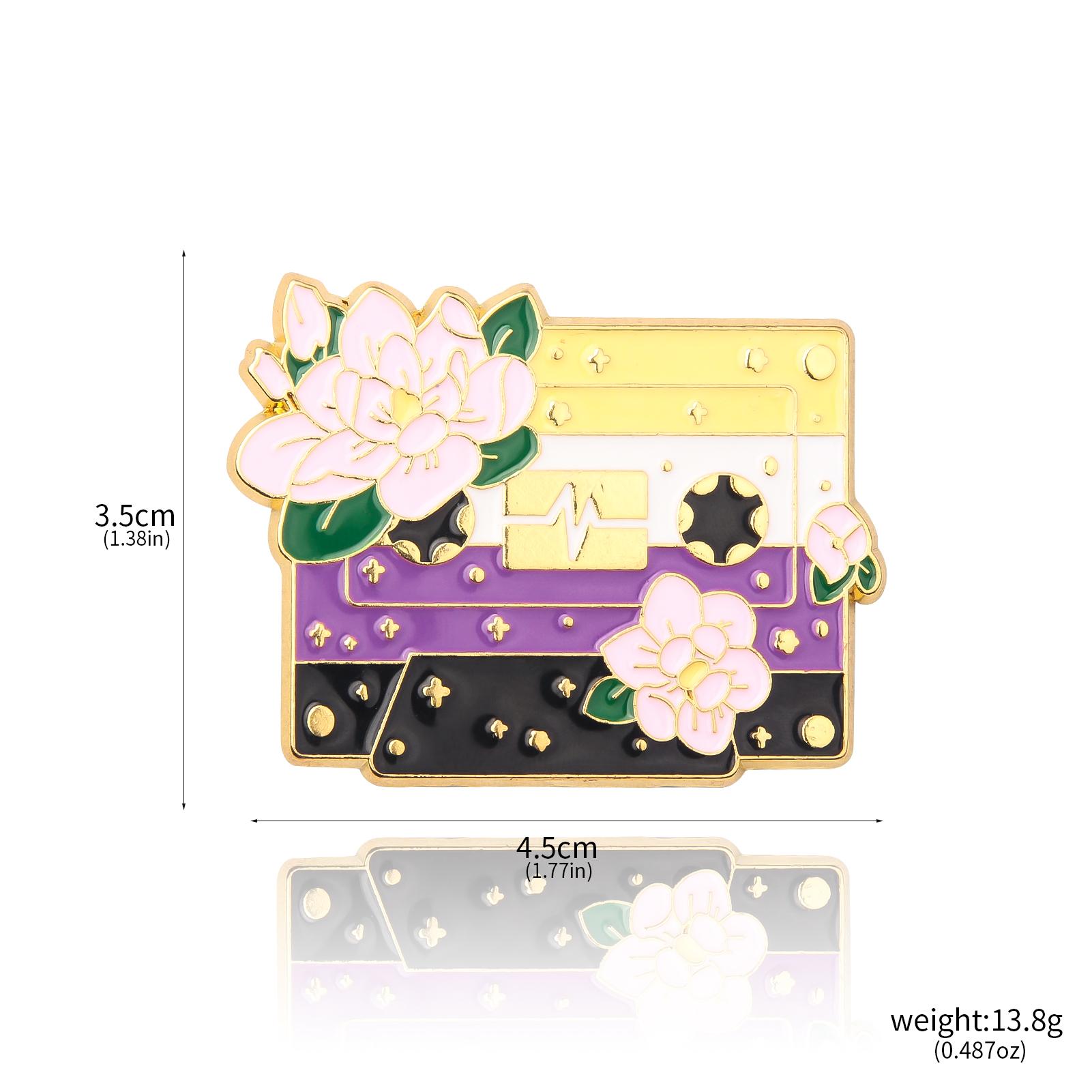 Модная эмалевая брошь в виде цветка и кассетного радио, ретро значок гордости, булавка, женские мужские шляпы, сумки, украшение на лацкан, подарок, аксессуары
Модная эмалевая брошь в виде цветка и кассетного радио, ретро значок гордости, булавка, женские мужские шляпы, сумки, украшение на лацкан, подарок, аксессуары