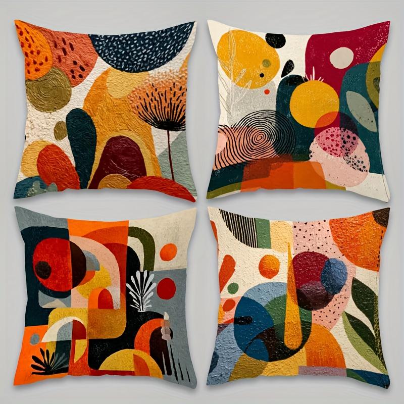 4-piece Modern Abstract Geometric Throw Pillow Covers Soft Fabric Suitable for Sofa Bed Ca Machine Washable Insert Not Included 35x35cm 4pcs
4-piece Modern Abstract Geometric Throw Pillow Covers Soft Fabric Suitable for Sofa Bed Ca Machine Washable Insert Not Included 35x35cm 4pcs